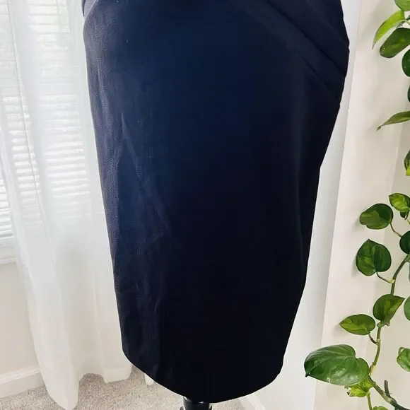 Gabrielle Union Red & Black Satin Lacy Back Pencil Dress Evening Date Night - Lg - Picture 3 of 10